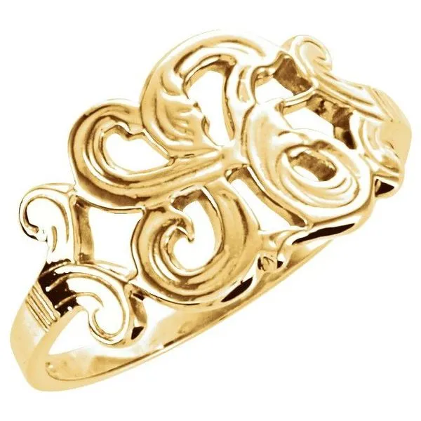 Initial Ring John E. Koller Jewelry Designs owasso, OK