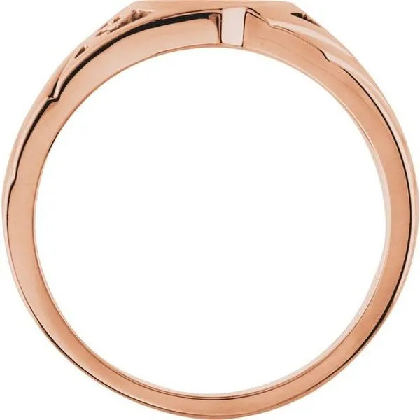 Heart Signet Ring Image 2 Linwood Custom Jewelers Linwood, NJ