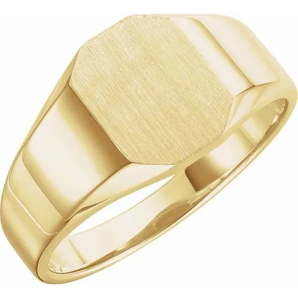 Octagon Signet Ring Linwood Custom Jewelers Linwood, NJ