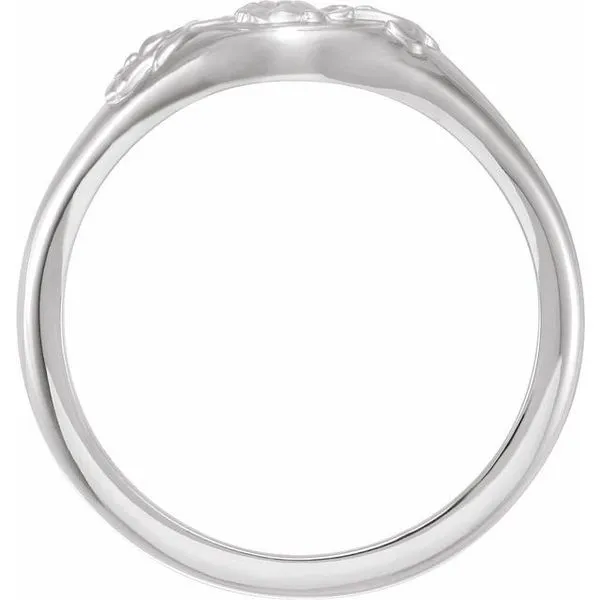 Floral Signet Ring Image 2 Comstock Jewelers Edmonds, WA