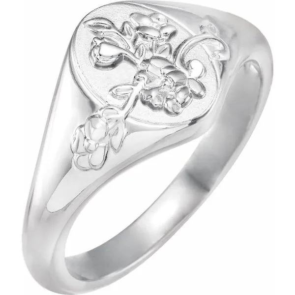 Floral Signet Ring James Wolf Jewelers Mason, OH