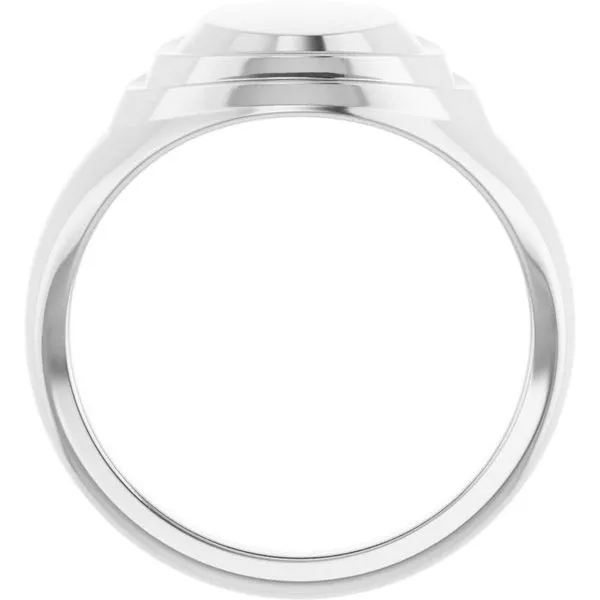 Engravable Oval Signet Ring Image 2 James Wolf Jewelers Mason, OH