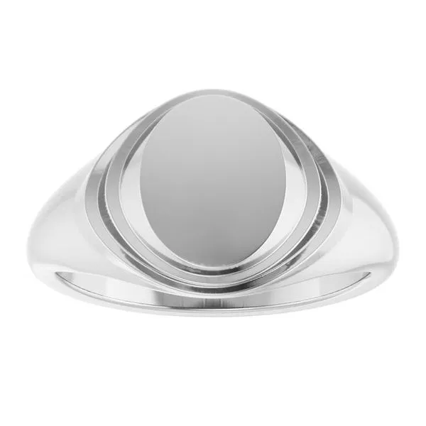 Engravable Oval Signet Ring Image 3 Moseley Diamond Showcase Inc Lexington, SC