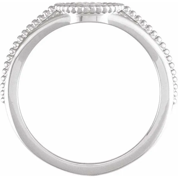 Beaded Cameo Medallion Ring Image 2 Comstock Jewelers Edmonds, WA