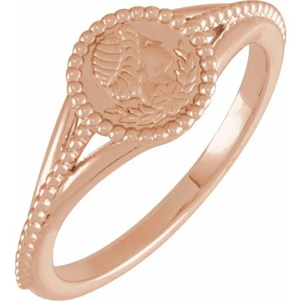 Beaded Cameo Medallion Ring Henry B. Ball Jewelers Canton, OH