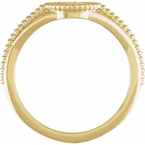 Beaded Cameo Medallion Ring Image 2 Long Jewelers Chesapeake, VA