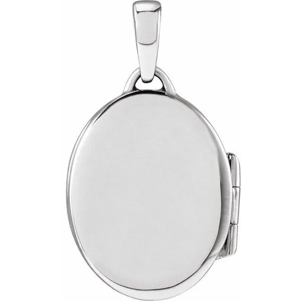 Engravable Oval Locket Image 3 J. West Jewelers Round Rock, TX