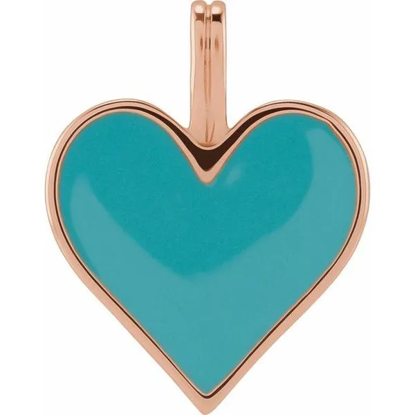 Enamel Heart Pendant Diny's Jewelers Middleton, WI