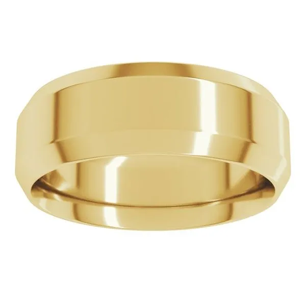 Beveled-Edge Comfort-Fit Flat Band Image 3 Grayson & Co. Jewelers Iron Mountain, MI