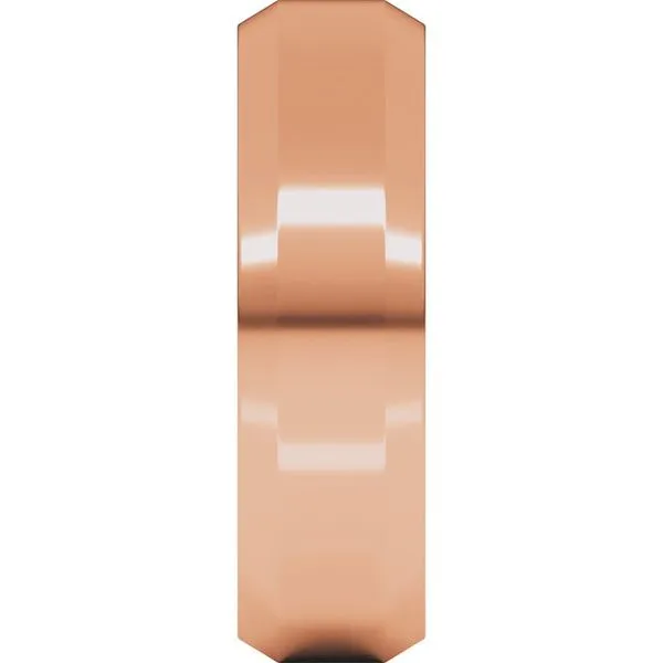 Beveled-Edge Comfort-Fit Flat Band Image 4 Quantum Qarat  Phoenix, AZ