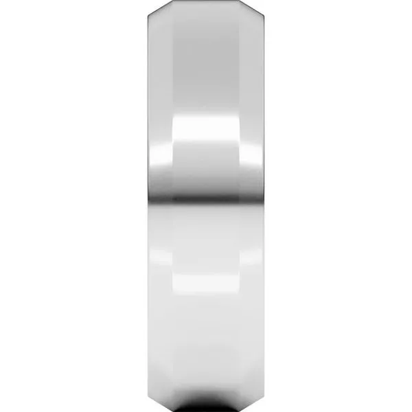 Beveled-Edge Comfort-Fit Flat Band Image 4 Quantum Qarat  Phoenix, AZ