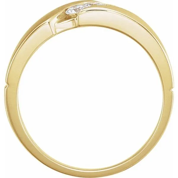 Three-Stone Band Image 2 Allain's Jewelry New Iberia, LA