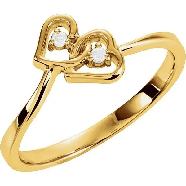 Double Heart Accented Ring James Wolf Jewelers Mason, OH