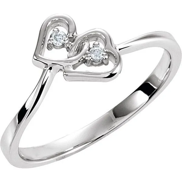 Double Heart Accented Ring James Wolf Jewelers Mason, OH