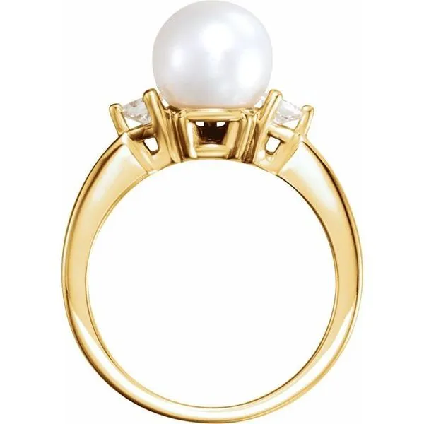 Accented Pearl Ring Image 2 Henry B. Ball Jewelers Canton, OH