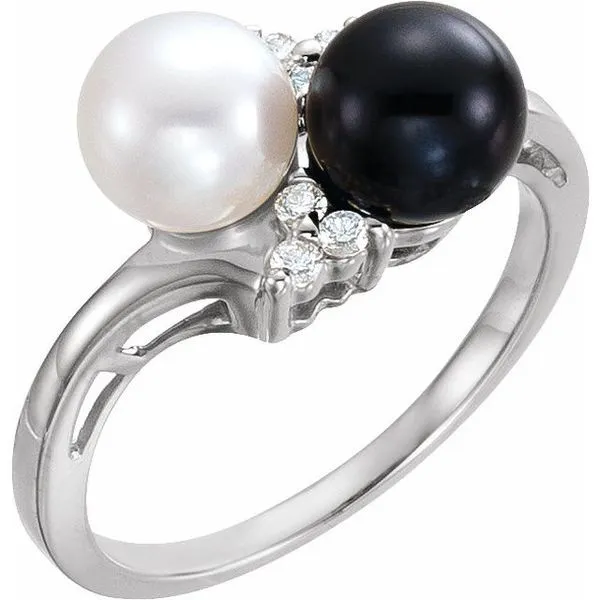 Two-Stone Pearl Ring James Wolf Jewelers Mason, OH
