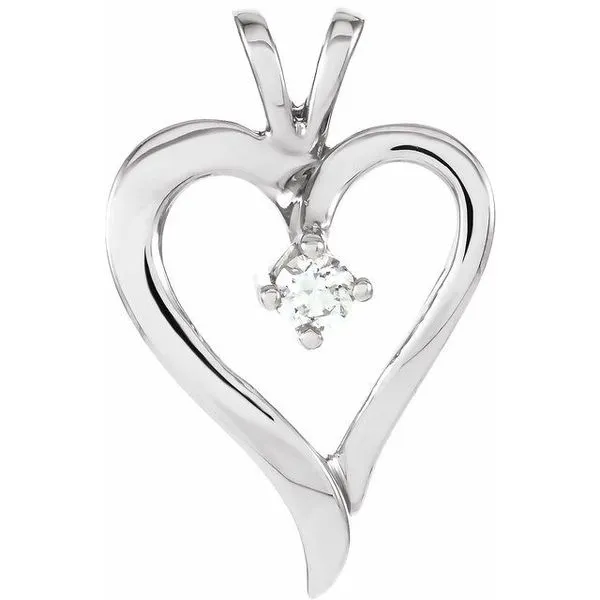 Accented Heart Pendant Jewelry Design Studio Jensen Beach, FL