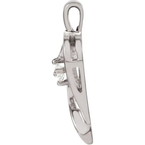 Accented Heart Pendant Image 2 Milan's Jewelry Inc Sarasota, FL