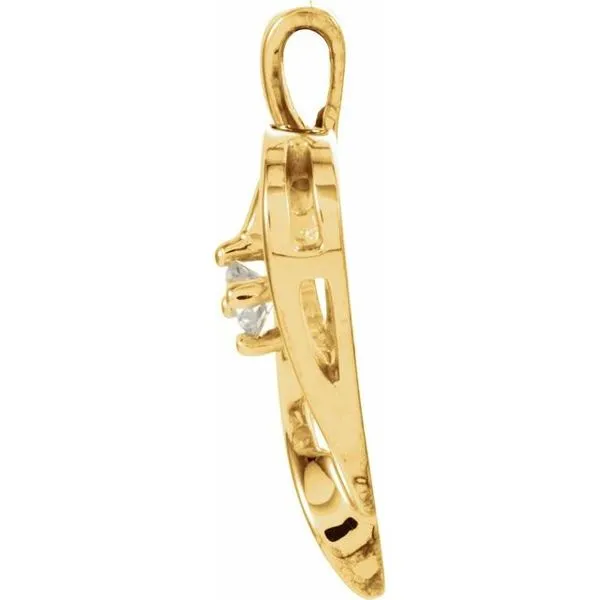 Accented Heart Pendant Image 2 James Wolf Jewelers Mason, OH