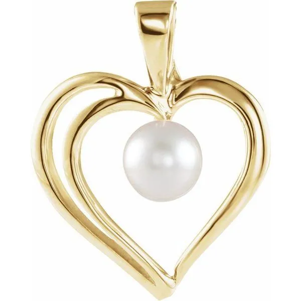 Pearl Heart Pendant Henry B. Ball Jewelers Canton, OH