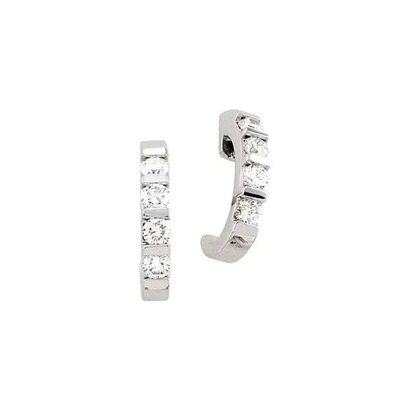 Accented J-Hoop Earrings James Wolf Jewelers Mason, OH