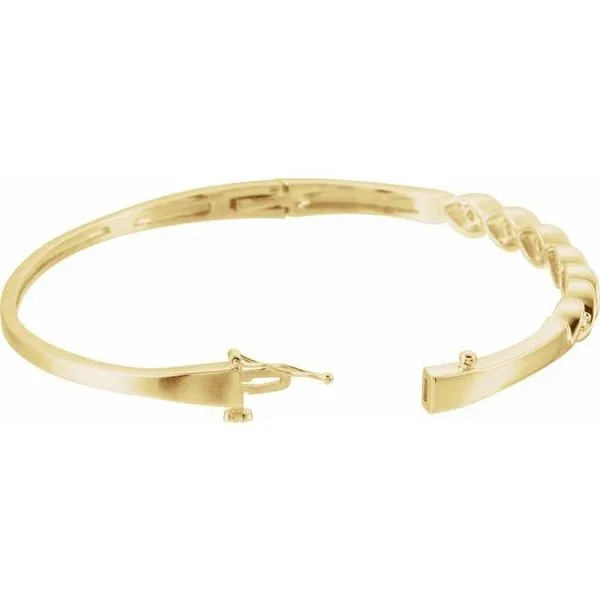 Accented Hinged Bangle Bracelet Image 2 Comstock Jewelers Edmonds, WA