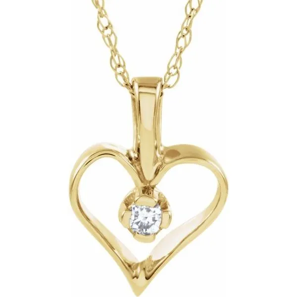Accented Heart Necklace James Wolf Jewelers Mason, OH