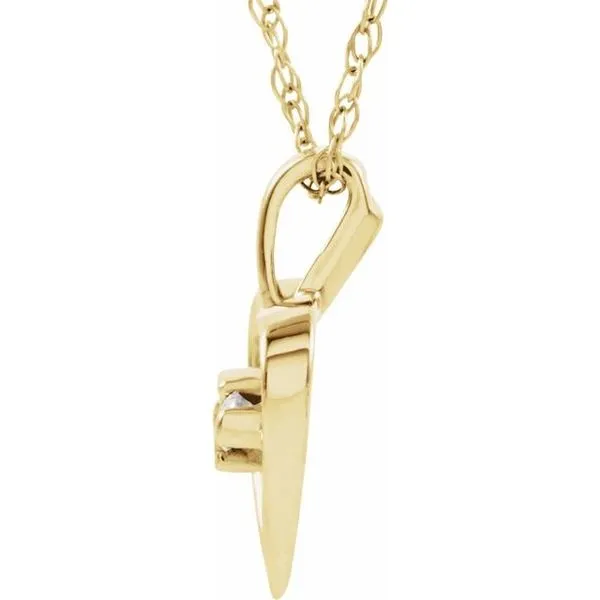 Accented Heart Necklace Image 2 James Wolf Jewelers Mason, OH