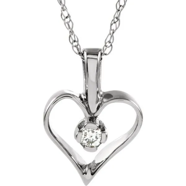 Accented Heart Necklace James Wolf Jewelers Mason, OH