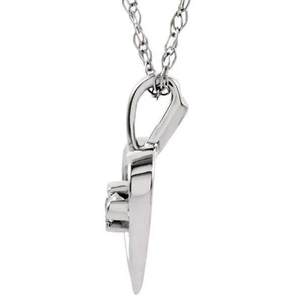 Accented Heart Necklace Image 2 James Wolf Jewelers Mason, OH