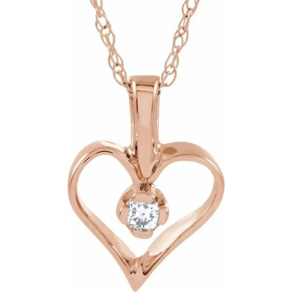 Accented Heart Necklace James Wolf Jewelers Mason, OH