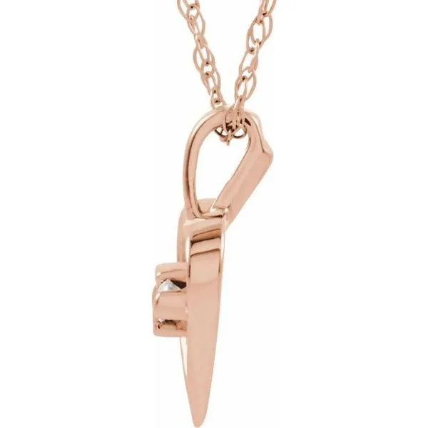 Accented Heart Necklace Image 2 James Wolf Jewelers Mason, OH