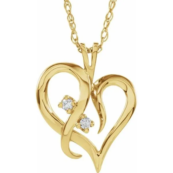Accented Heart Pendant James Wolf Jewelers Mason, OH