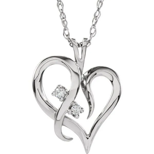 Accented Heart Pendant James Wolf Jewelers Mason, OH