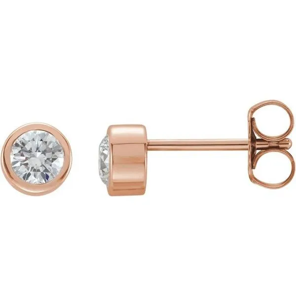 Round Bezel-Set Birthstone Stud Earrings Boyd Jewelers Wesley Chapel, FL