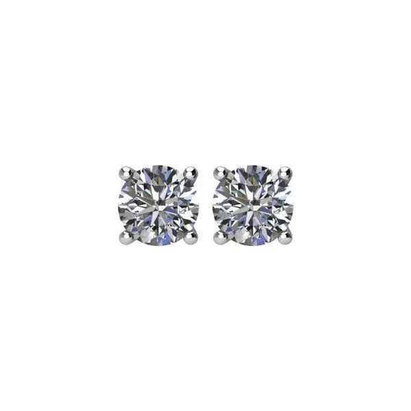 Round 4-Prong Stud Earrings Image 2 Comstock Jewelers Edmonds, WA