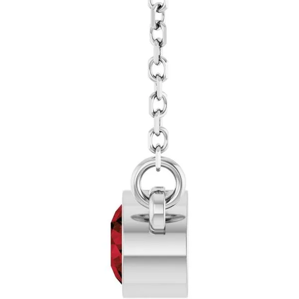 Bezel-Set Solitaire Birthstone Necklace Image 3 Colonial Jewelers of Easton Easton, MD