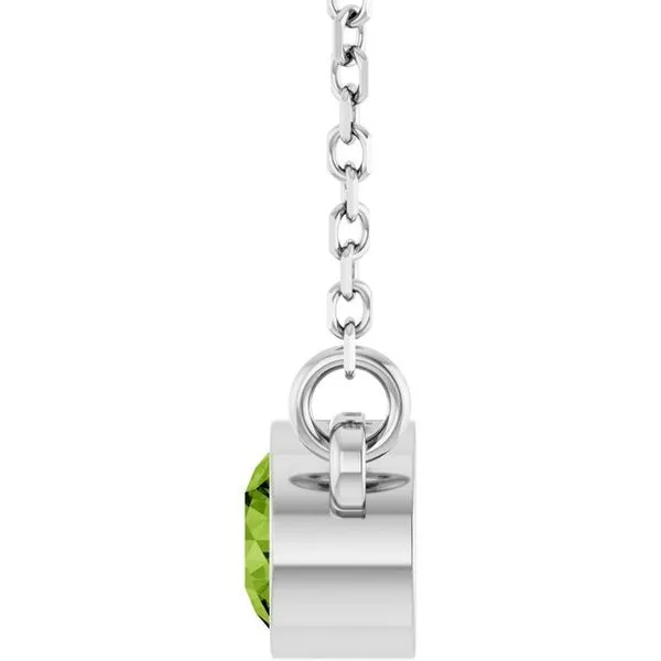 Bezel-Set Solitaire Birthstone Necklace Image 3 Colonial Jewelers of Easton Easton, MD