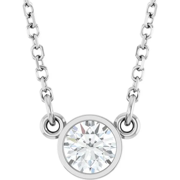 Bezel-Set Solitaire Birthstone Necklace Diny's Jewelers Middleton, WI