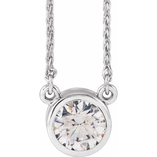 Bezel-Set Solitaire Necklace Delfine's Jewelry Charleston, WV