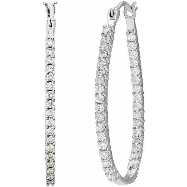 Inside-Outside Oval Hoop Earrings Henry B. Ball Jewelers Canton, OH
