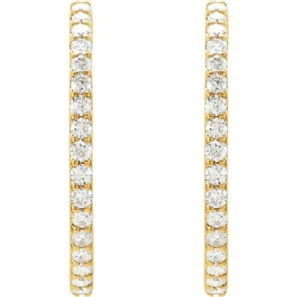 Inside-Outside Hinged Hoop Earrings Image 3 Comstock Jewelers Edmonds, WA