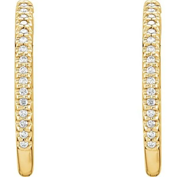 Inside-Outside Hinged Hoop Earrings Image 3 Milan's Jewelry Inc Sarasota, FL