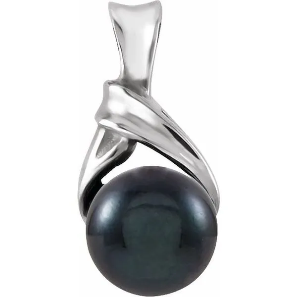 Solitaire Pearl Pendant James Wolf Jewelers Mason, OH
