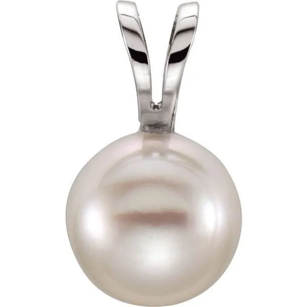 Solitaire Pearl Pendant Diny's Jewelers Middleton, WI