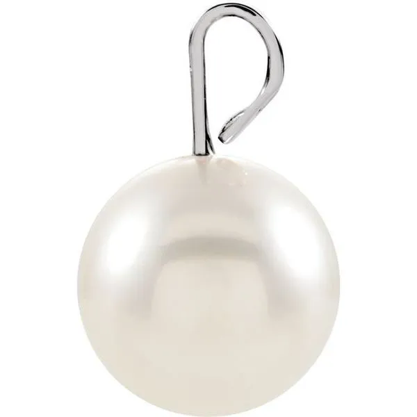 Solitaire Pearl Pendant Image 2 Henry B. Ball Jewelers Canton, OH