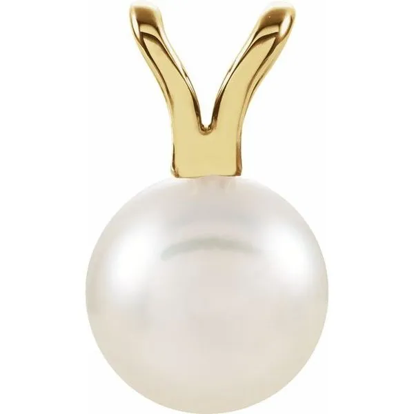 Solitaire Pearl Pendant James Wolf Jewelers Mason, OH