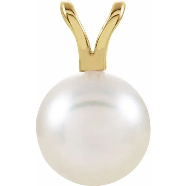 Solitaire Pearl Pendant Henry B. Ball Jewelers Canton, OH