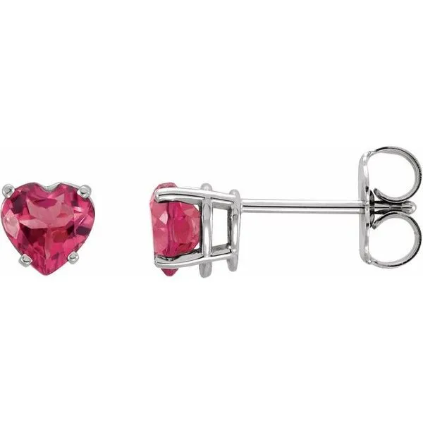 Heart 4-Prong Stud Earrings D'Errico Jewelry Scarsdale, NY