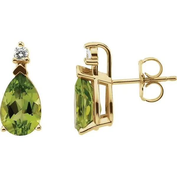 Pear 3-Prong Accented Earrings James Wolf Jewelers Mason, OH